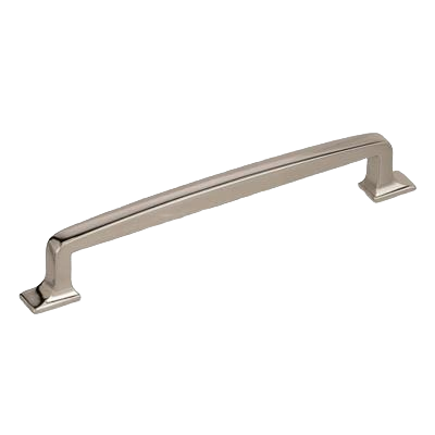 Polished nickel cabinet pull with sleek modern design for home improvement and furniture hardware collections
