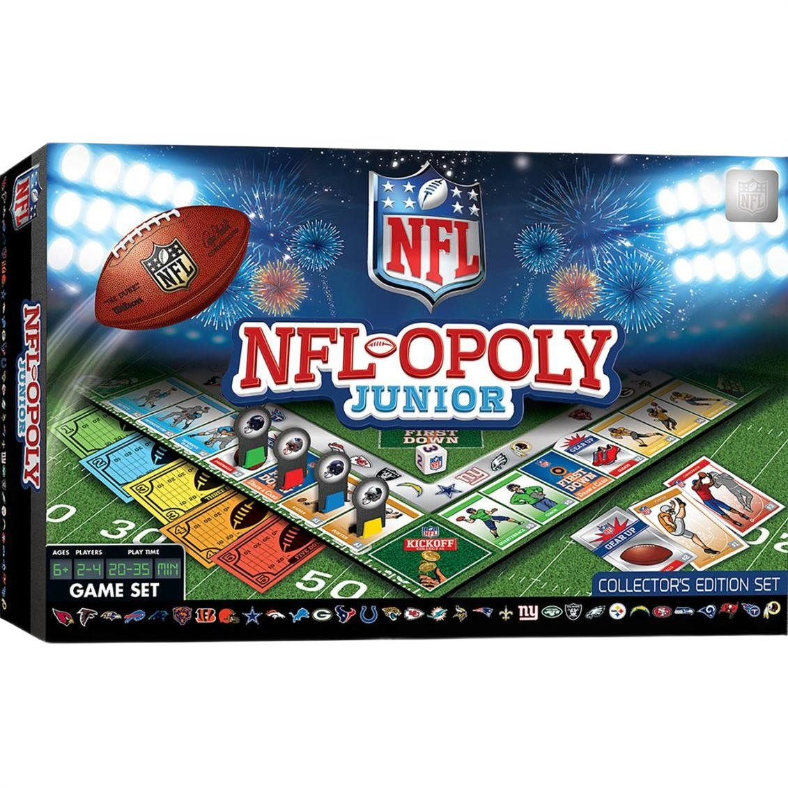 MasterPieces NFL-OPOLY Junior Board Game – Fun for Fans