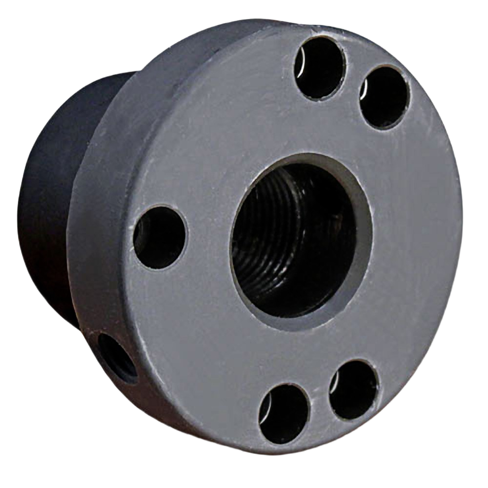 Steel taper lock adapter with threaded center and multiple mounting holes for woodworking tools under $50 hardware collection