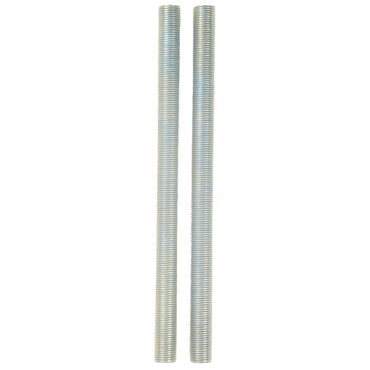 Pair of zinc-plated threaded steel lamp nipples for electrical and lighting fixture assembly under $50 home improvement tools