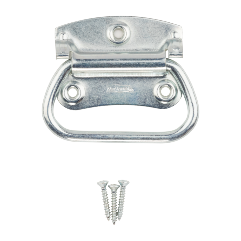 Zinc steel chest handle with mounting screws for furniture hardware in pulls and cabinet hardware under $50 collection