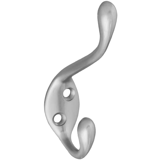 Heavy-duty satin nickel garment hook designed for closet organization and storage solutions under $50 collection