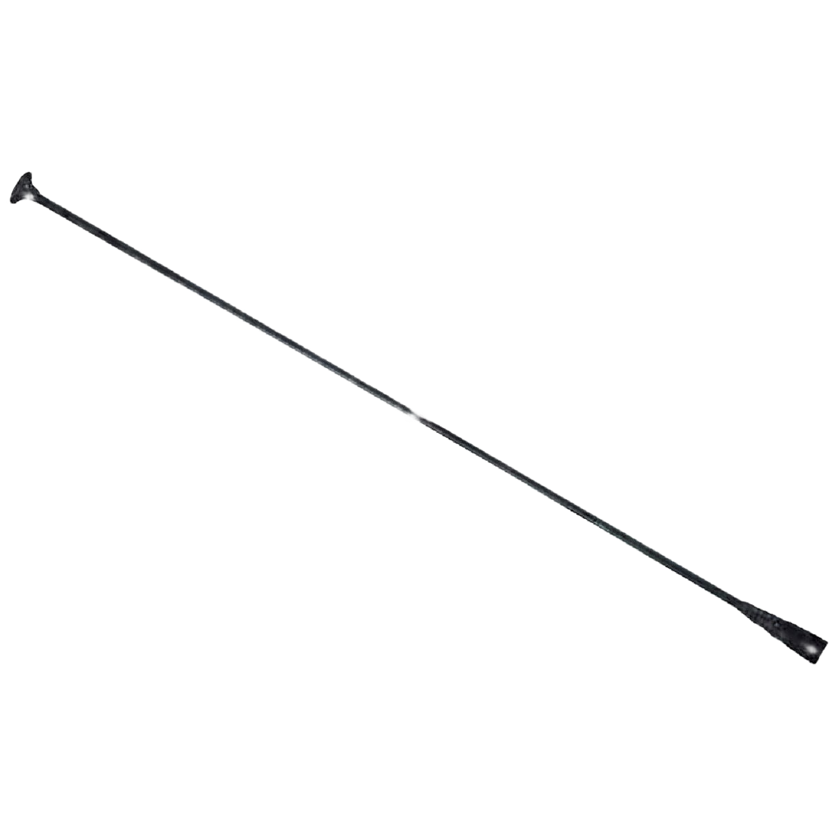 Black metal post hole digger and tamping bar with textured grip handle for durable tools and home improvement tasks