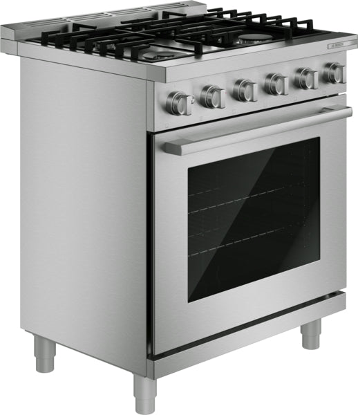 500 Series, Dual Fuel Freestanding Range, 30'', Stainless Steel