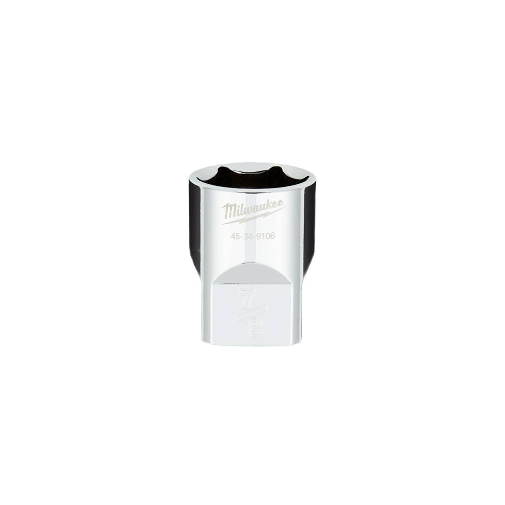 Chrome-finish 7/8-inch standard socket with Four Flat™ sides for hand tools and home improvement tasks