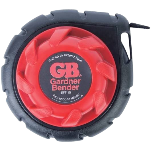 Red and black Gardner Bender cable snake fish tape for electrical hand tools and home improvement tasks