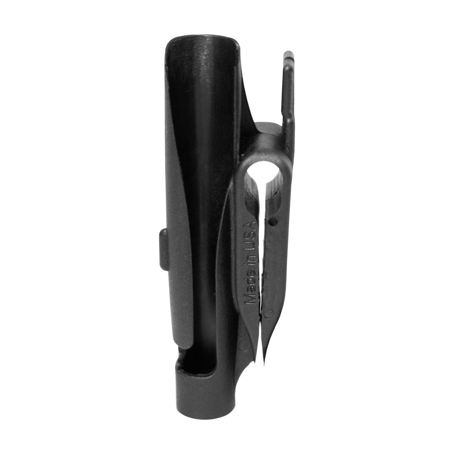 Black plastic Sharpie holder with clip for belt or pocket, designed for woodworking and hand tool use under $50 collection