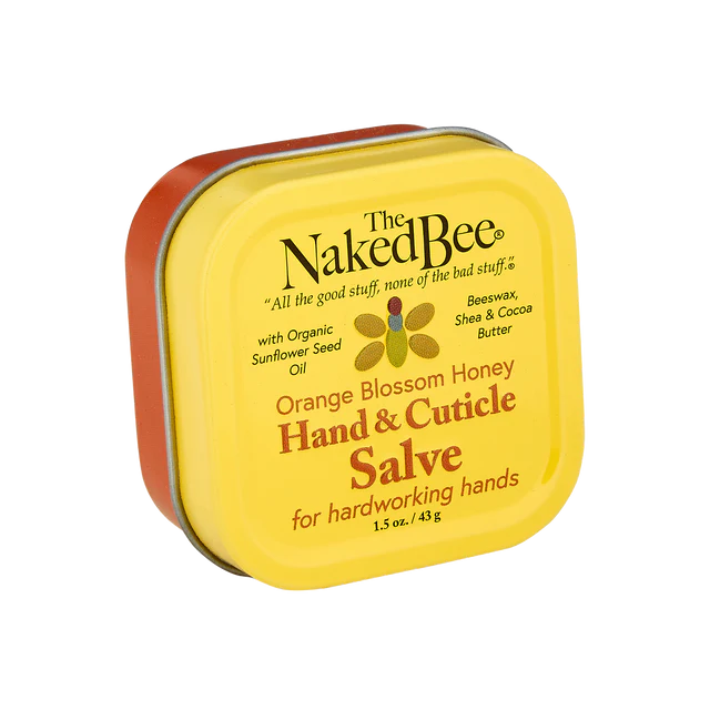 Yellow tin of Orange Blossom Honey hand and cuticle salve from Skin Care and Health & Beauty collections under $50