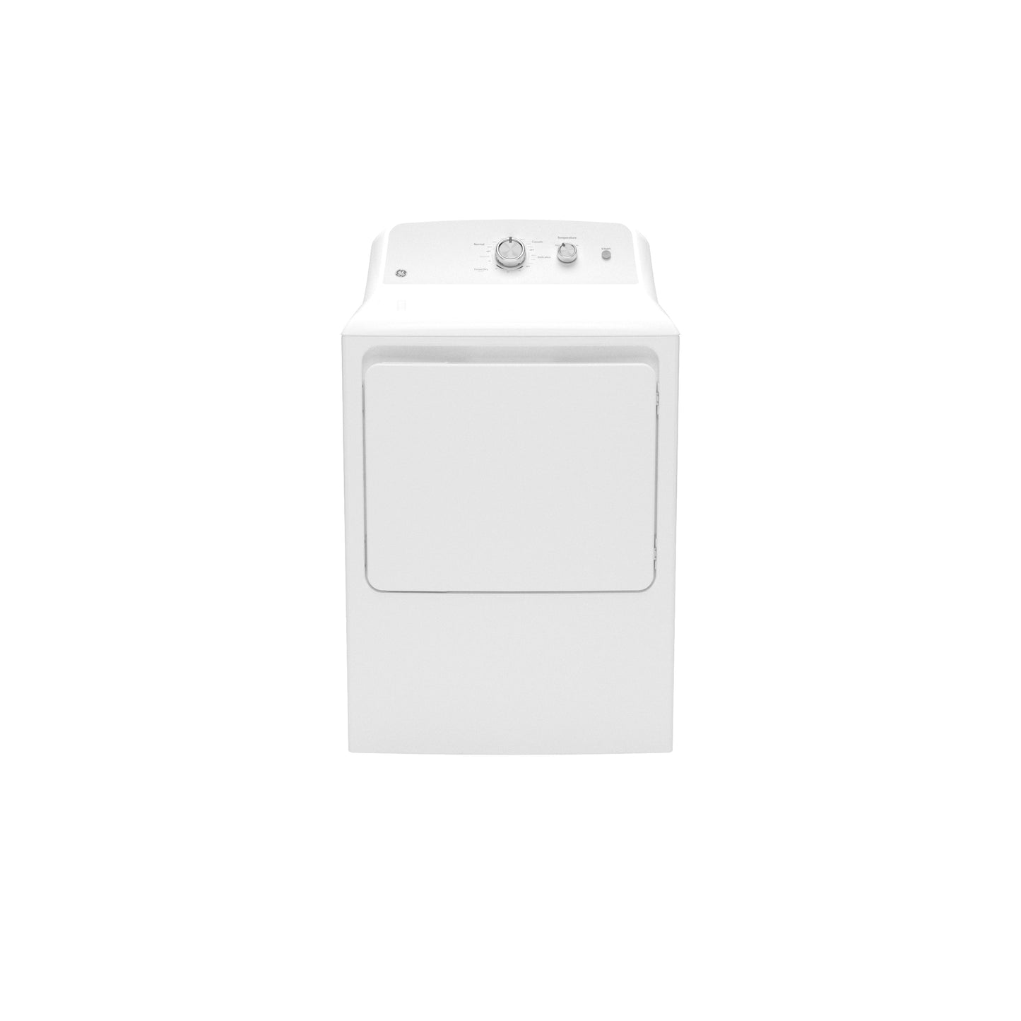 White electric dryer with dial controls and shallow depth design from home appliances and dryers collection