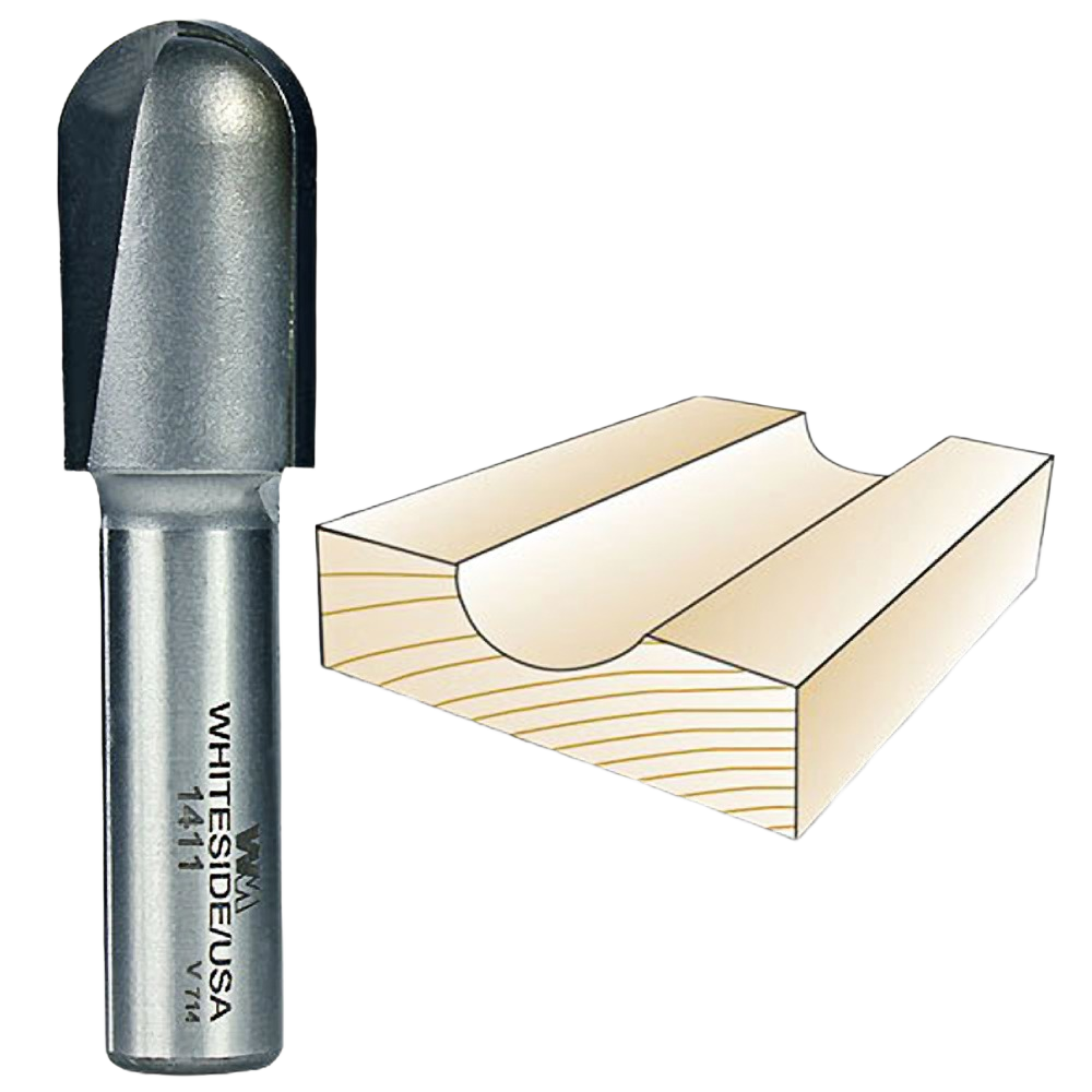 Carbide-tipped core box router bit for precision veining and grooves in tool accessories under $50 collection