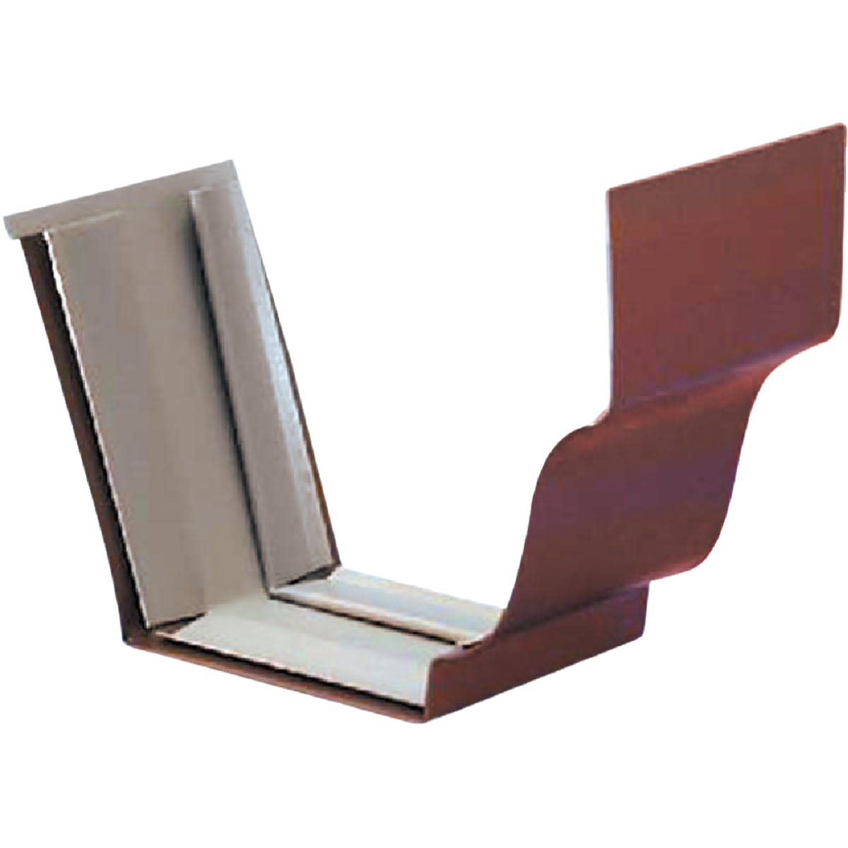 Brown aluminum slip-joint gutter connector designed for durable home improvement and gutter installation tasks