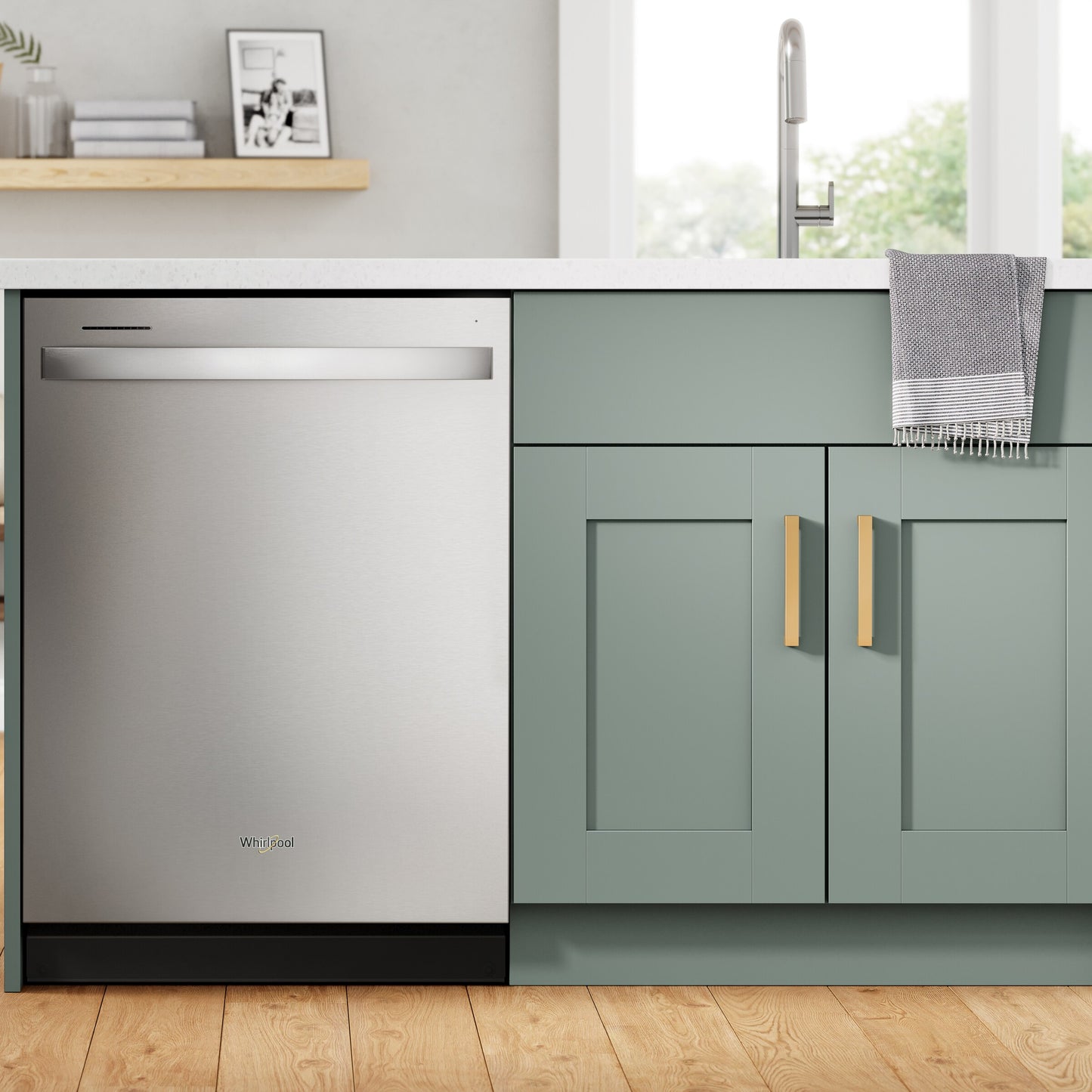 24” Stainless Steel Dishwasher with AI Intelligent Wash and Tall Top Rack