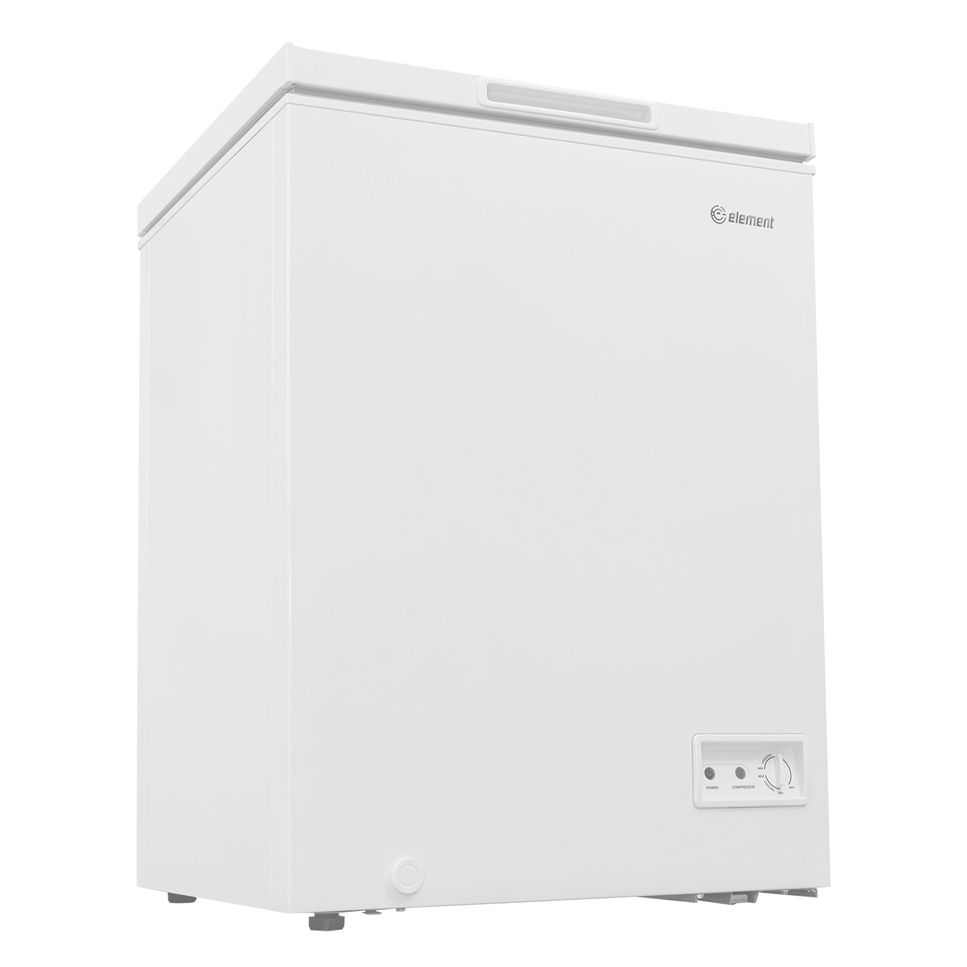 Compact white chest freezer with front control dial and smooth exterior in Freezers & Ice Makers and Appliances collections