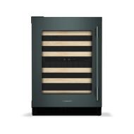 24-inch undercounter wine cellar with wood-front racks and stainless steel handle in KitchenAid appliances collection