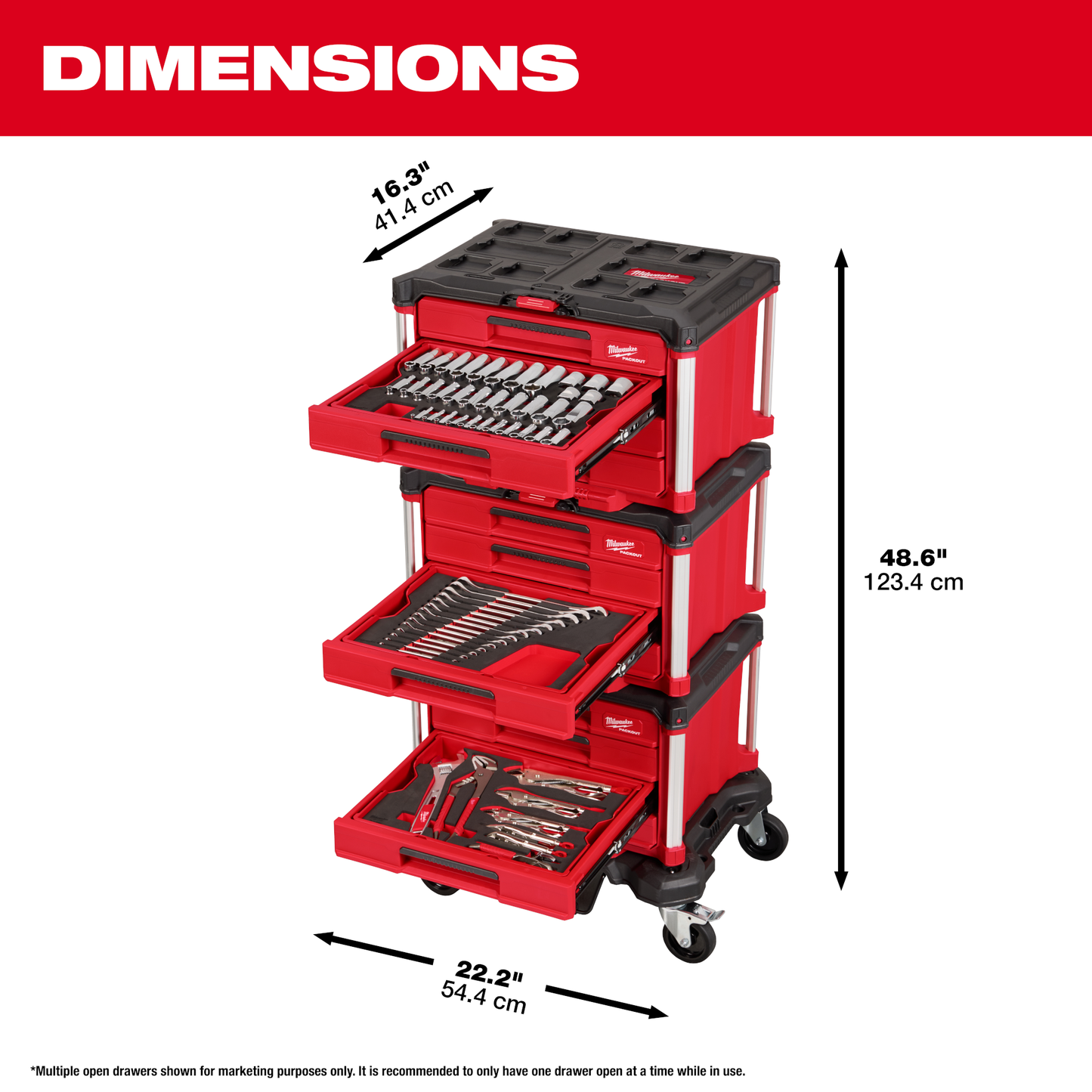 Milwaukee 366pc. Master Mechanics Hand Tool Set with PACKOUT™ Drawers and Dolly