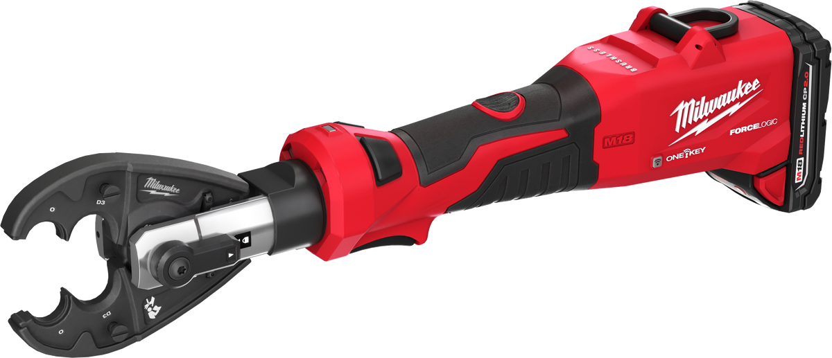 Milwaukee M18™ FORCE LOGIC™ 6T Linear Utility Crimper Kit w/ O-D3 Jaw