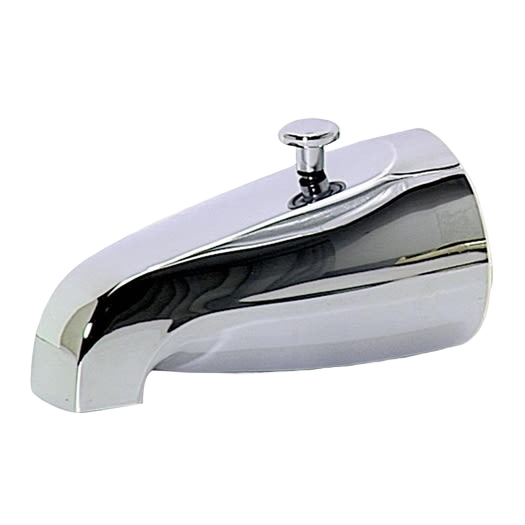 Do it Best 5-1/2" Chrome-Plated Zinc Bathtub Spout with Diverter