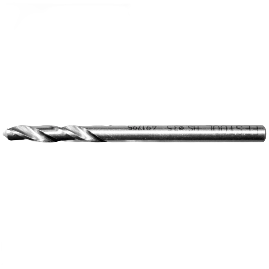 Set of five 3.5mm steel replacement pilot bits for drill attachments in power tool accessories collection