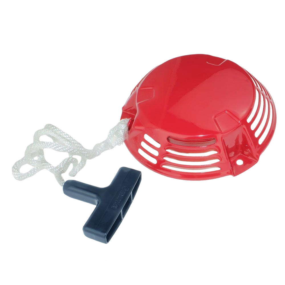 Red recoil starter with black pull handle and white cord for Honda engines in parts and lubricants under $100 collections