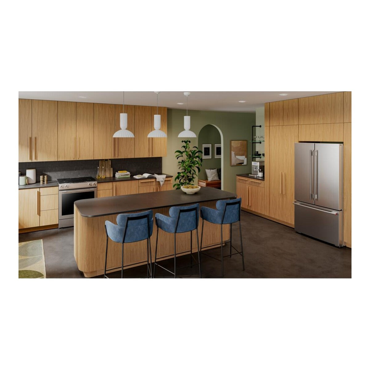 30-Inch 4-Burner Dual Fuel Downdraft Slide-In Range