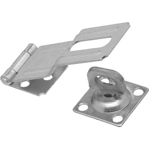 4-1/2 inch zinc swivel safety hasp with concealed screw design for secure door and cabinet locking in hardware and door accessories collections