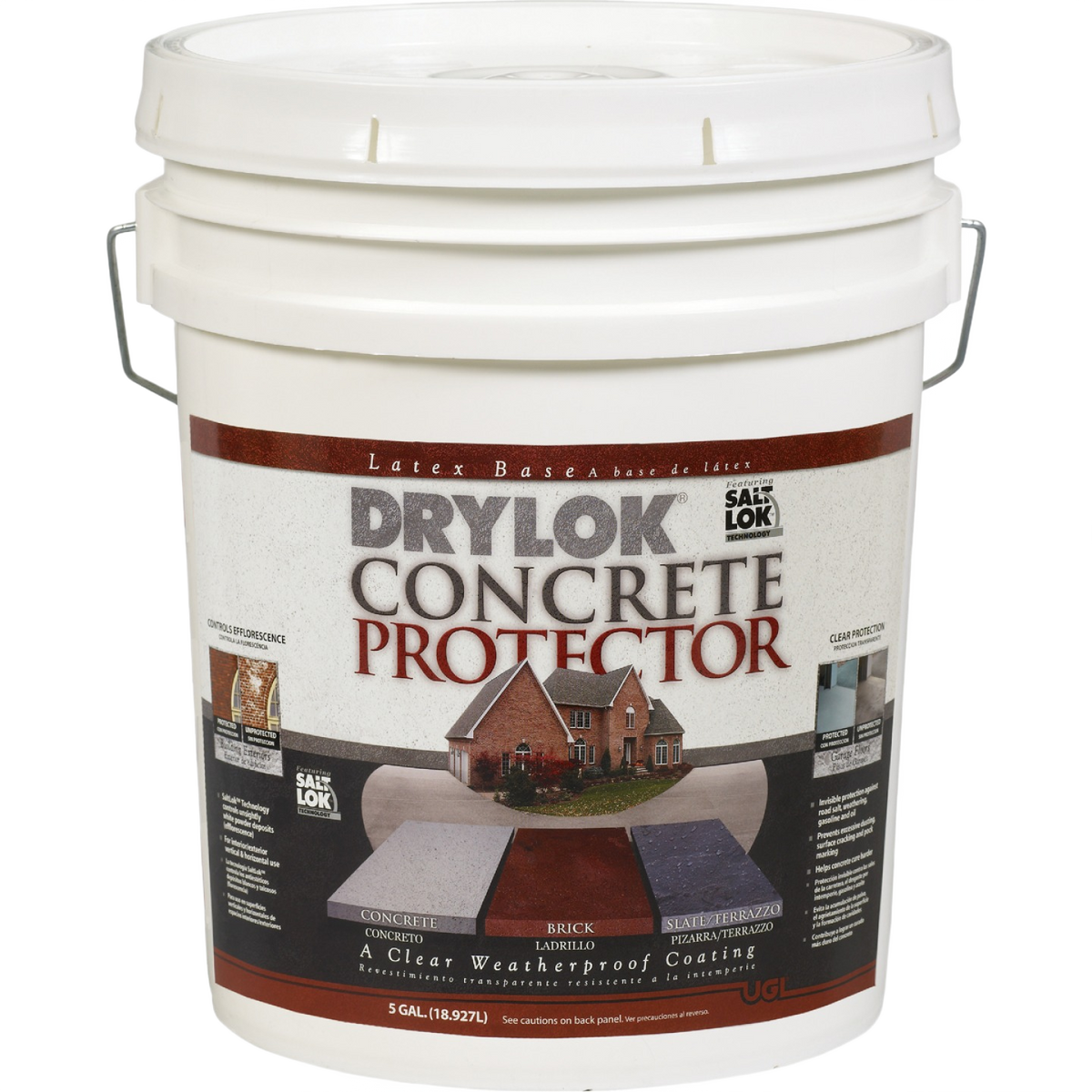 5-gallon container of clear concrete sealer for masonry protection in exterior paint, sealers, and home improvement supplies