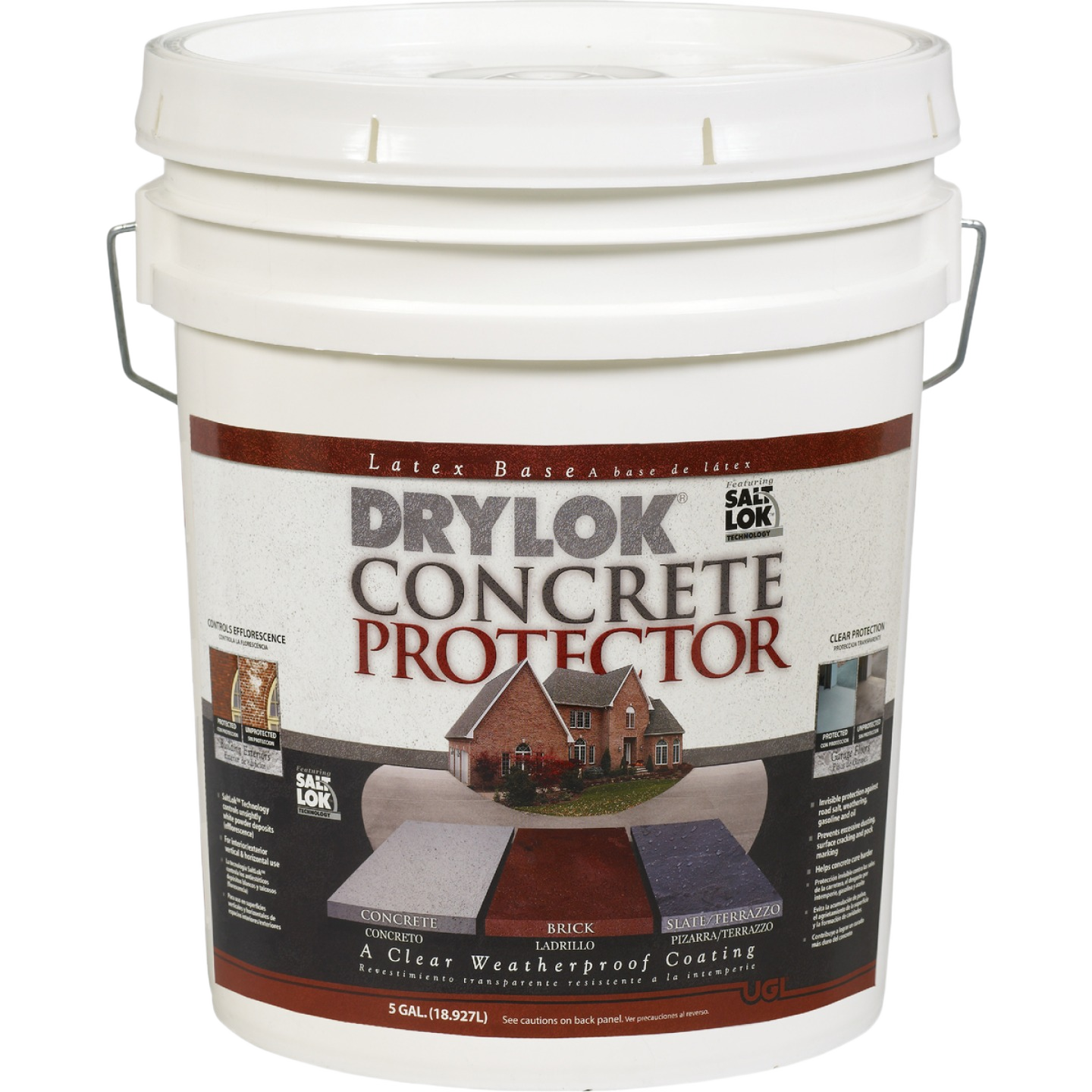 5-gallon container of clear concrete sealer for masonry protection in exterior paint, sealers, and home improvement supplies