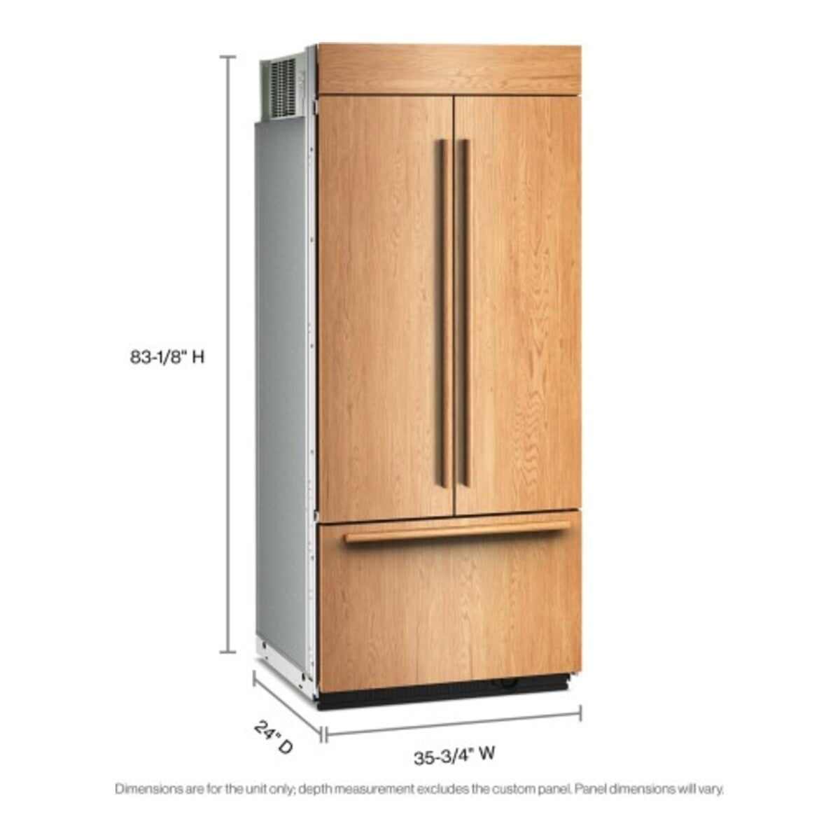 20.8 Cu. Ft. 36-Inch Built-In Panel-Ready French Door Refrigerator with Signature Platinum Interior