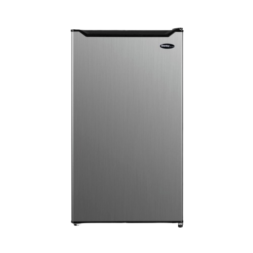 Compact stainless steel mini refrigerator with full width freezer section in Appliances and Kitchen & Kitchenware collections