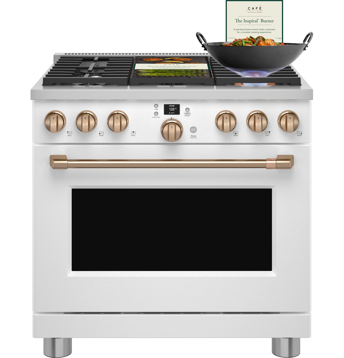CAFÉ™ 36" Smart Dual-Fuel Commercial-Style Range with 6 Burners (Natural Gas)