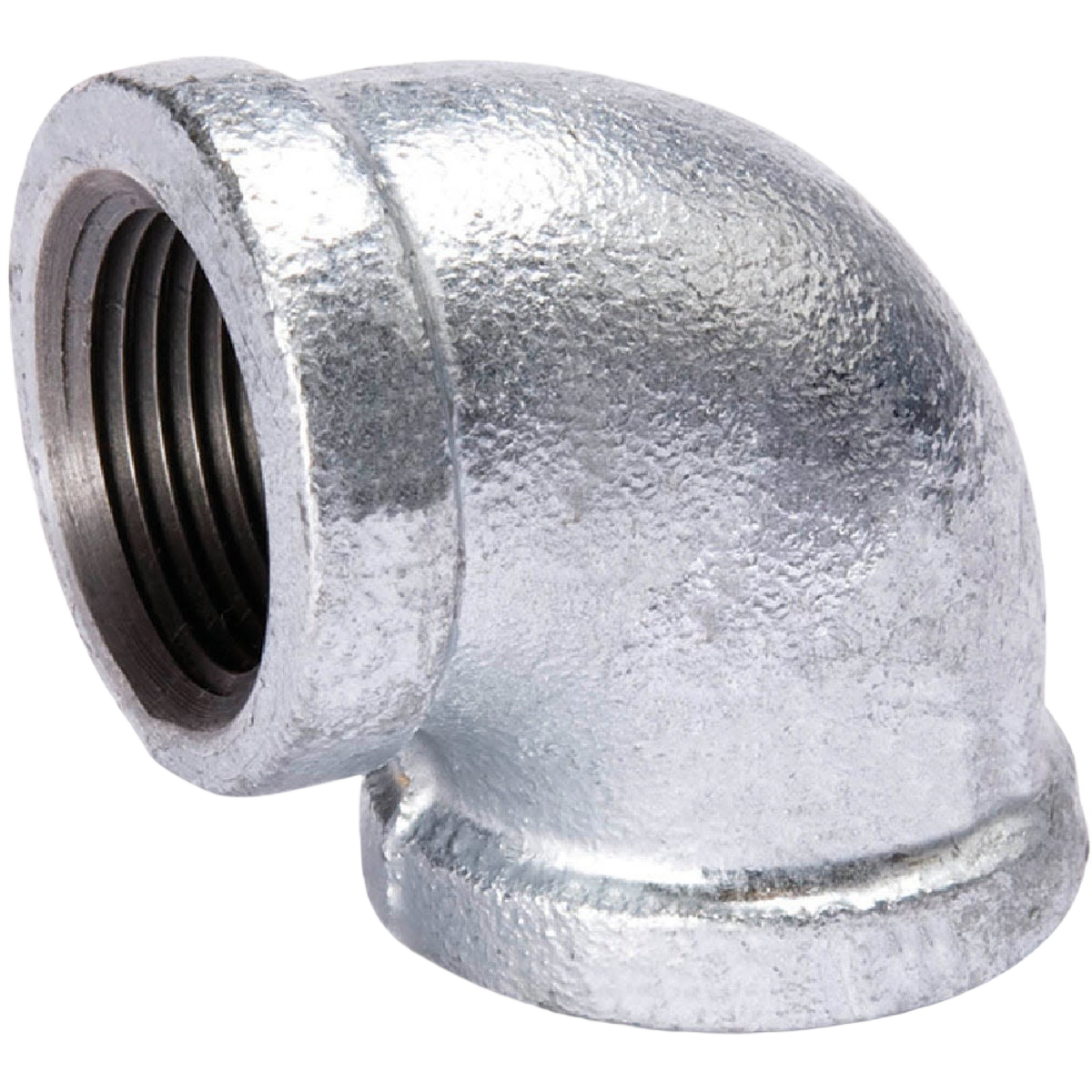 Galvanized malleable iron 90-degree elbow fitting for plumbing in Pipes & Fittings and Galvanized Fittings collections under $50