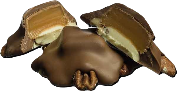 Chocolate covered caramel turtle candy with pecans from the Chocolates & Candies and Under $25 collections