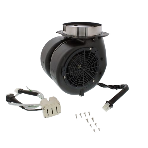 Internal black kitchen blower with wiring harness and mounting screws for appliances and range hoods collection