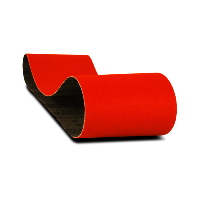 Red zirconium grit sanding belt for woodworking tools and home improvement accessories collections
