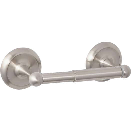 Wall mount toilet paper holder in brushed nickel finish for stylish and durable home improvement bathroom accessory
