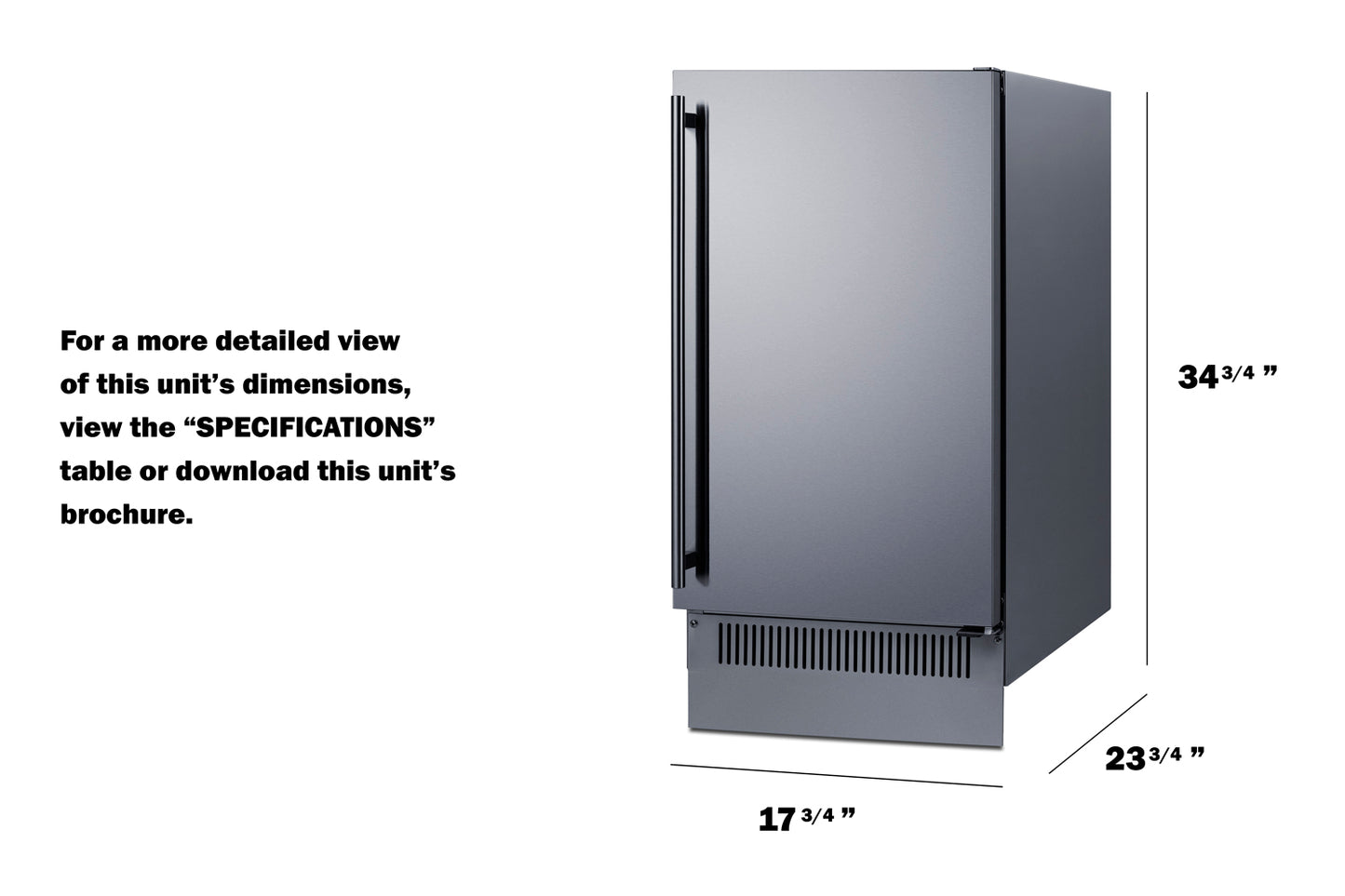 18" Wide Outdoor Clear Icemaker