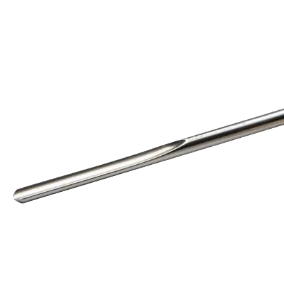 Polished steel fingernail spindle gouge blade with a curved cutting edge for fine woodworking and home improvement tasks