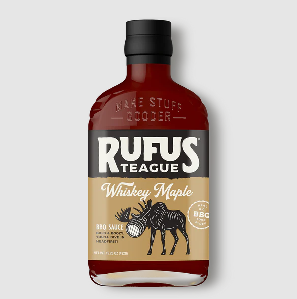 Rufus Teague Whiskey Maple BBQ Sauce, 15.25 oz.