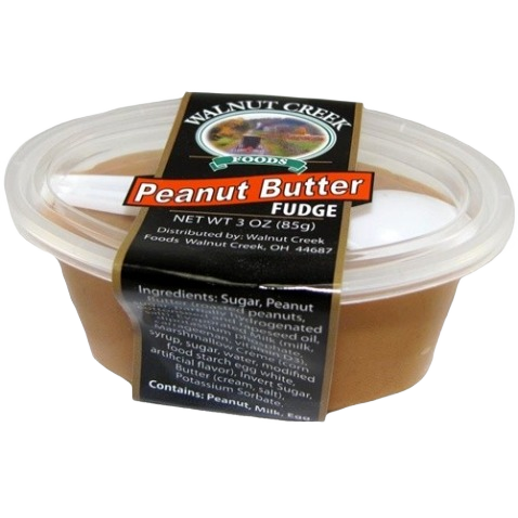 Plastic container of creamy peanut butter fudge cup from the Chocolates & Candies collection under $25