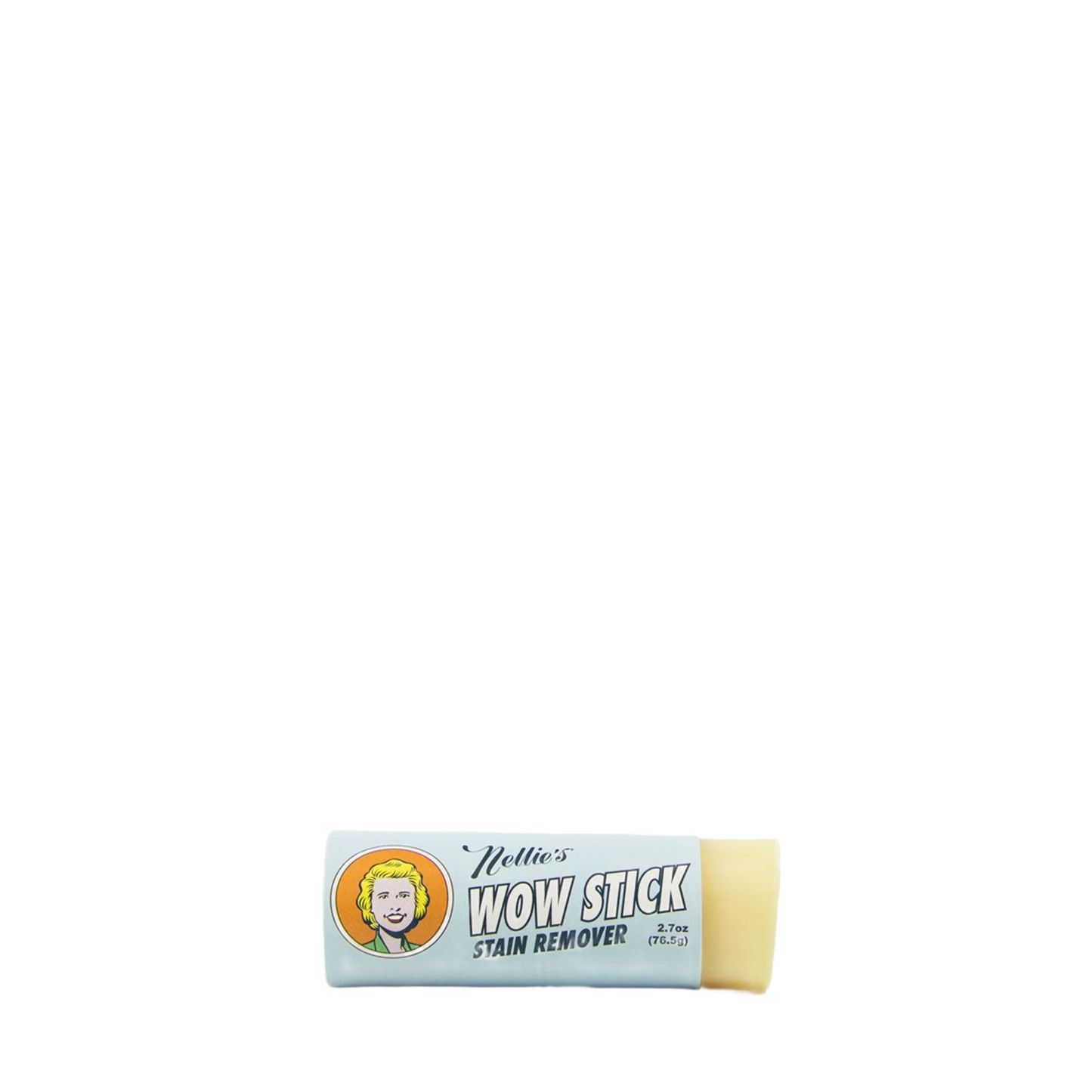 Nellie's WOW stain remover stick in light blue packaging for cleaning and laundry supplies under $50 category