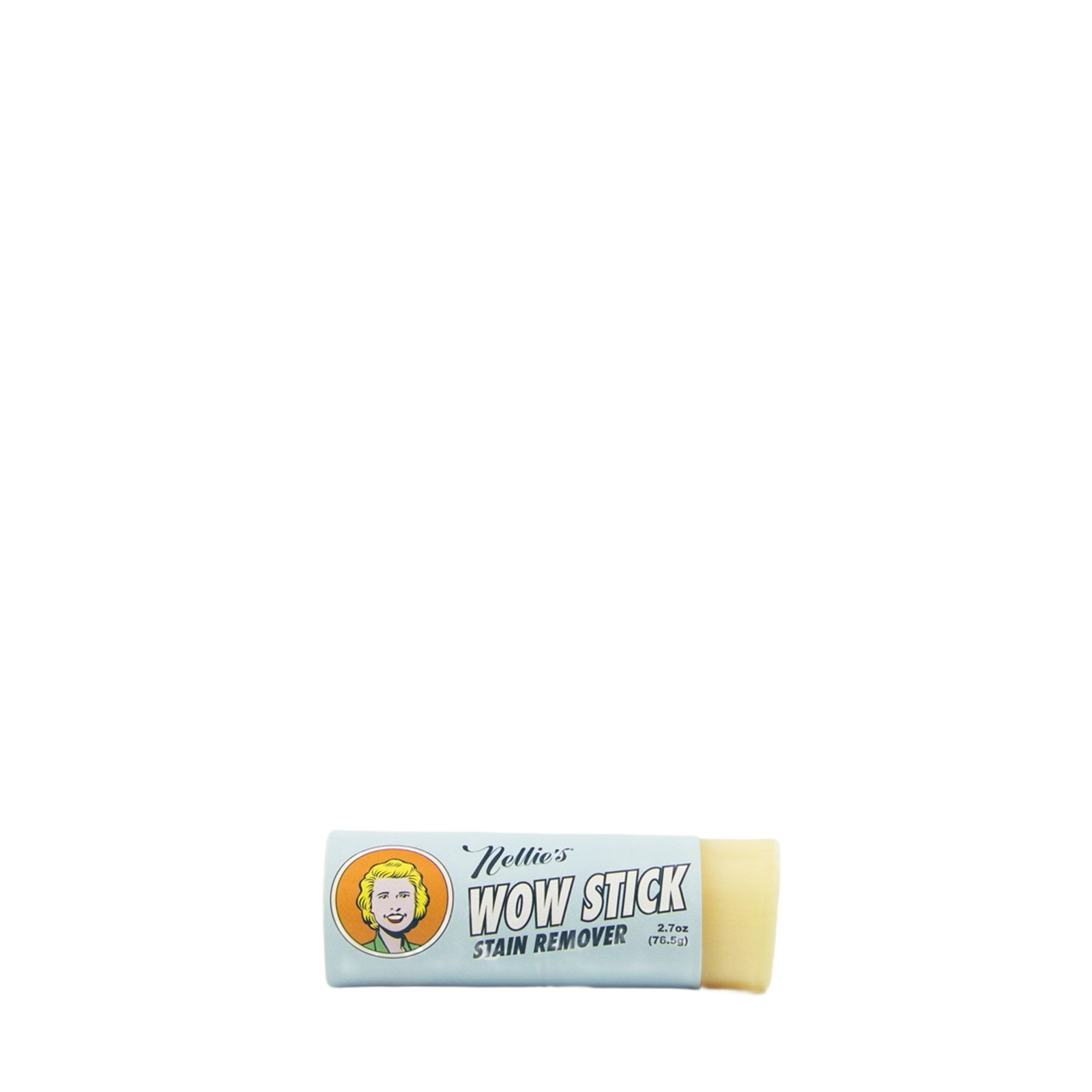Nellie's WOW stain remover stick in light blue packaging for cleaning and laundry supplies under $50 category