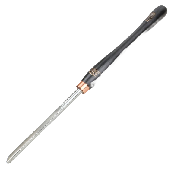 Woodworking bowl gouge with side grind and wooden handle in Crown Tools collection for home improvement projects