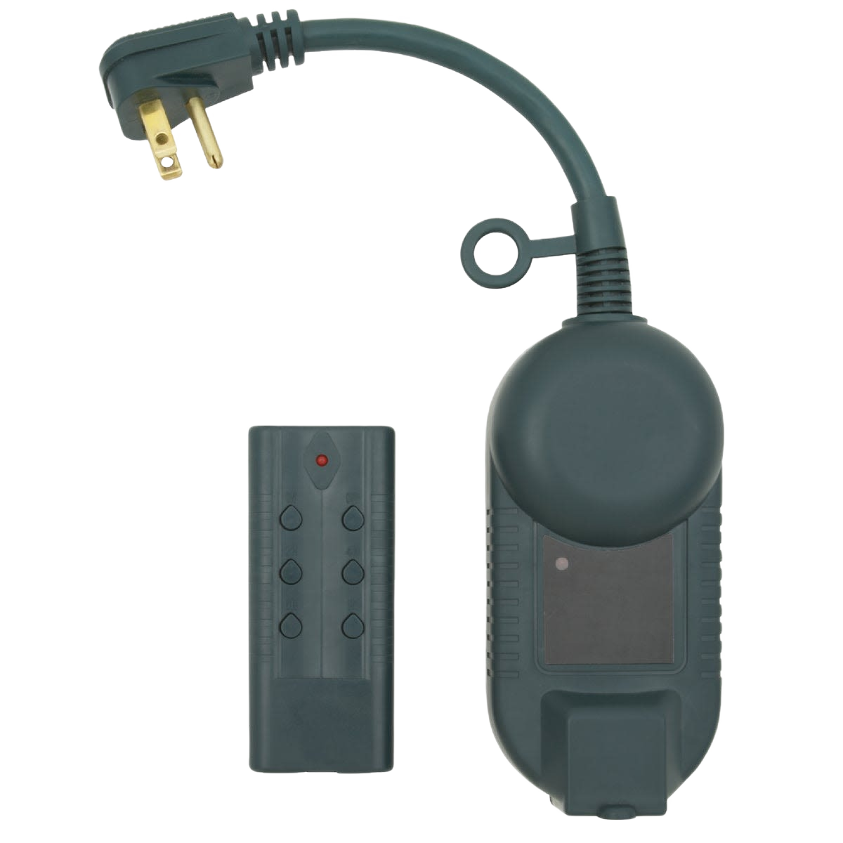 Outdoor electrical timer with three-prong plug and remote control for convenient home improvement use