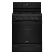 Matte black 30-inch gas range with digital controls, spacious oven, and Air Cooking Technology from kitchen appliances collection