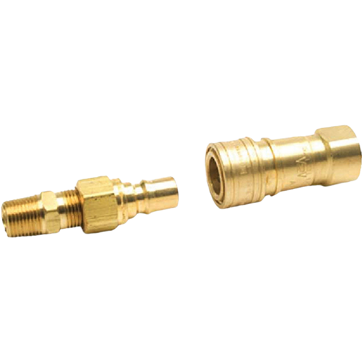 Brass quick disconnect coupling with threaded end for natural gas connection in home improvement projects