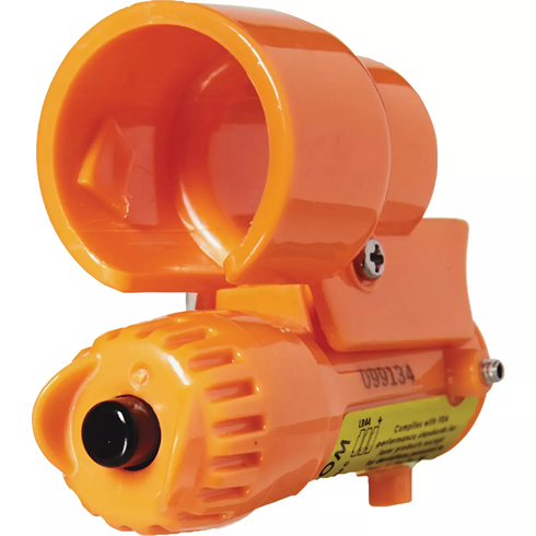 Orange plastic adapter for insect control tools with calibration feature and included Allen wrench in pest control collections under $50