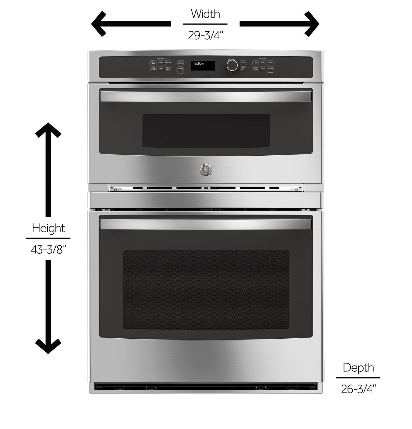 GE® 30" Combination Double Wall Oven