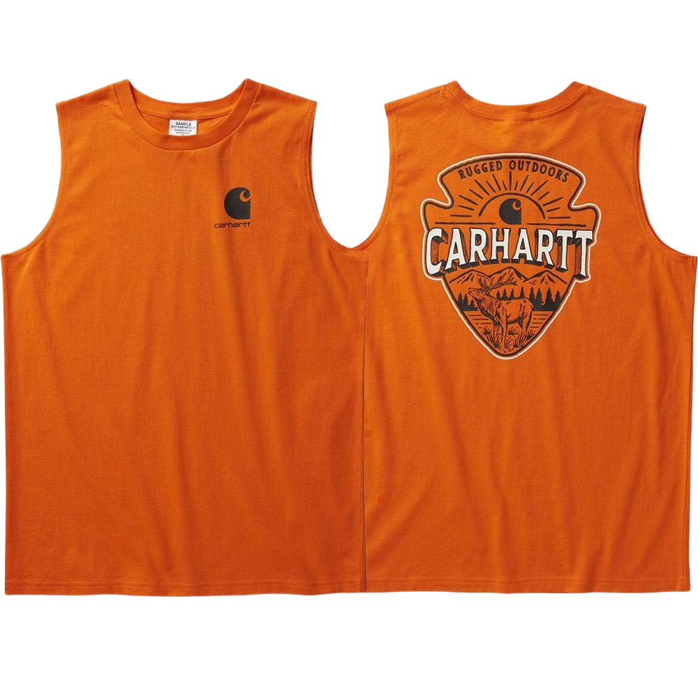 Carhartt Boys' Orange Rugged Outdoors Sleeveless Tank Size 4