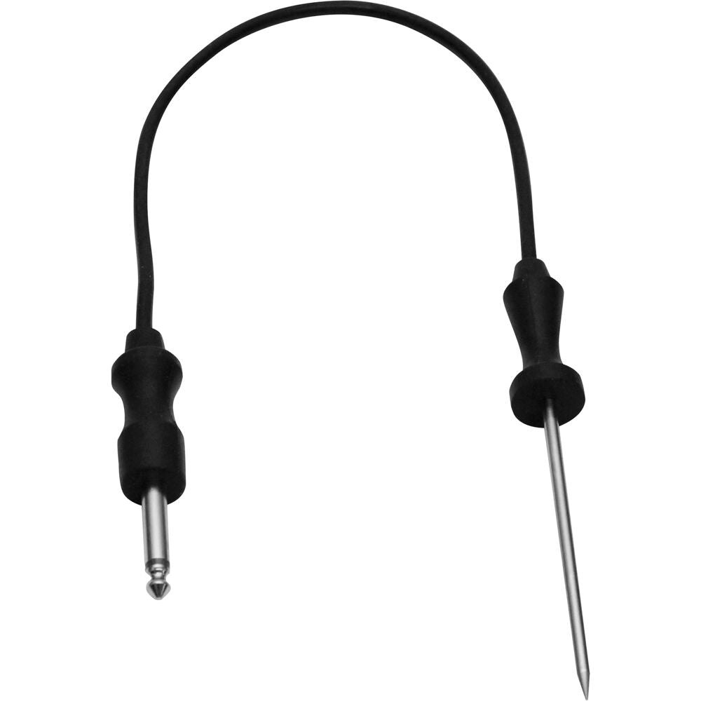 Black probe cable with metal tip and 1/4 inch plug connector for appliances and kitchen tools collection