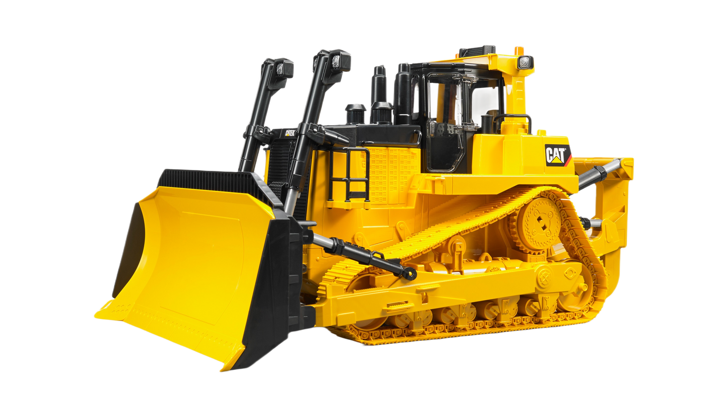 Yellow and black scale model of a large track-type tractor toy for tools and home improvement play